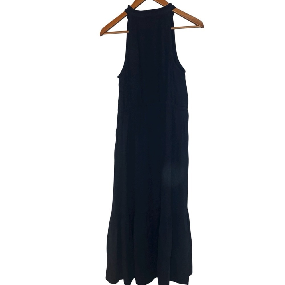 Navy Blue Sleeveless Maxi Dress Boho Tiered Summer Beach XS - Picture 5 of 12